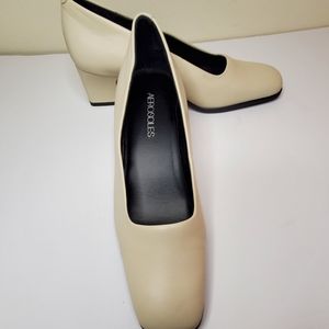 Aerosoles Pump Plaza White Leather Women's Shoes